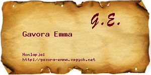 Gavora Emma névjegykártya